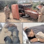 जसपुर में ओवरटेक के दोरान पलटी श्रद्धालुओं से भरी ट्रैक्टर ट्राली, दो घायल